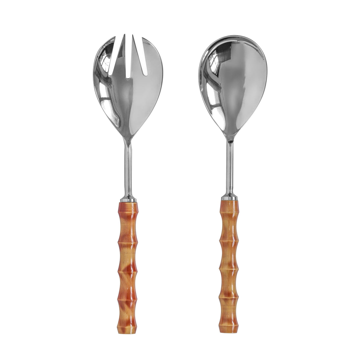 TOV Bamboozled Stainless Steel Salad Serving Spoons - Set of 2