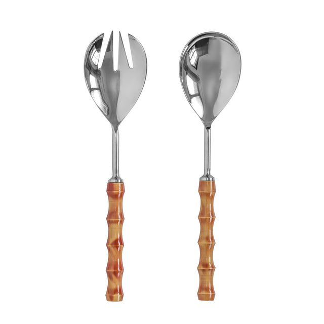 TOV Bamboozled Stainless Steel Salad Serving Spoons - Set of 2