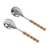 TOV Bamboozled Stainless Steel Salad Serving Spoons - Set of 2