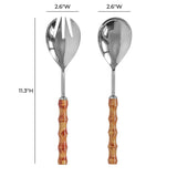 TOV Bamboozled Stainless Steel Salad Serving Spoons - Set of 2