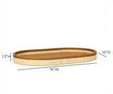 TOV Hakiri Natural Raffia Medium Designer Storage Tray