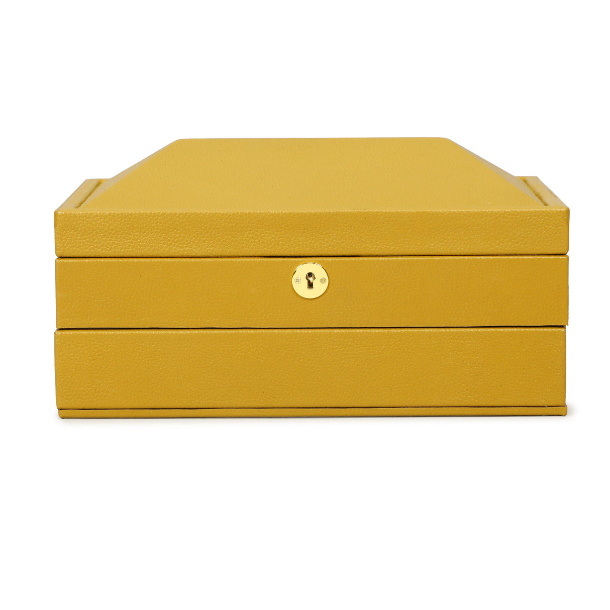 TOV Knox Mustard Yellow Vegan Leather Contract-Grade Jewelry Box