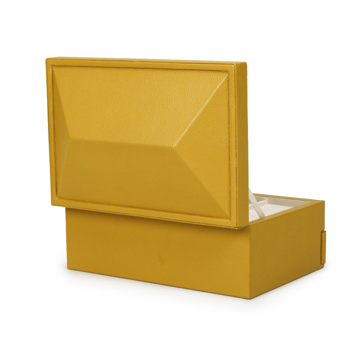 TOV Knox Mustard Yellow Vegan Leather Contract-Grade Jewelry Box