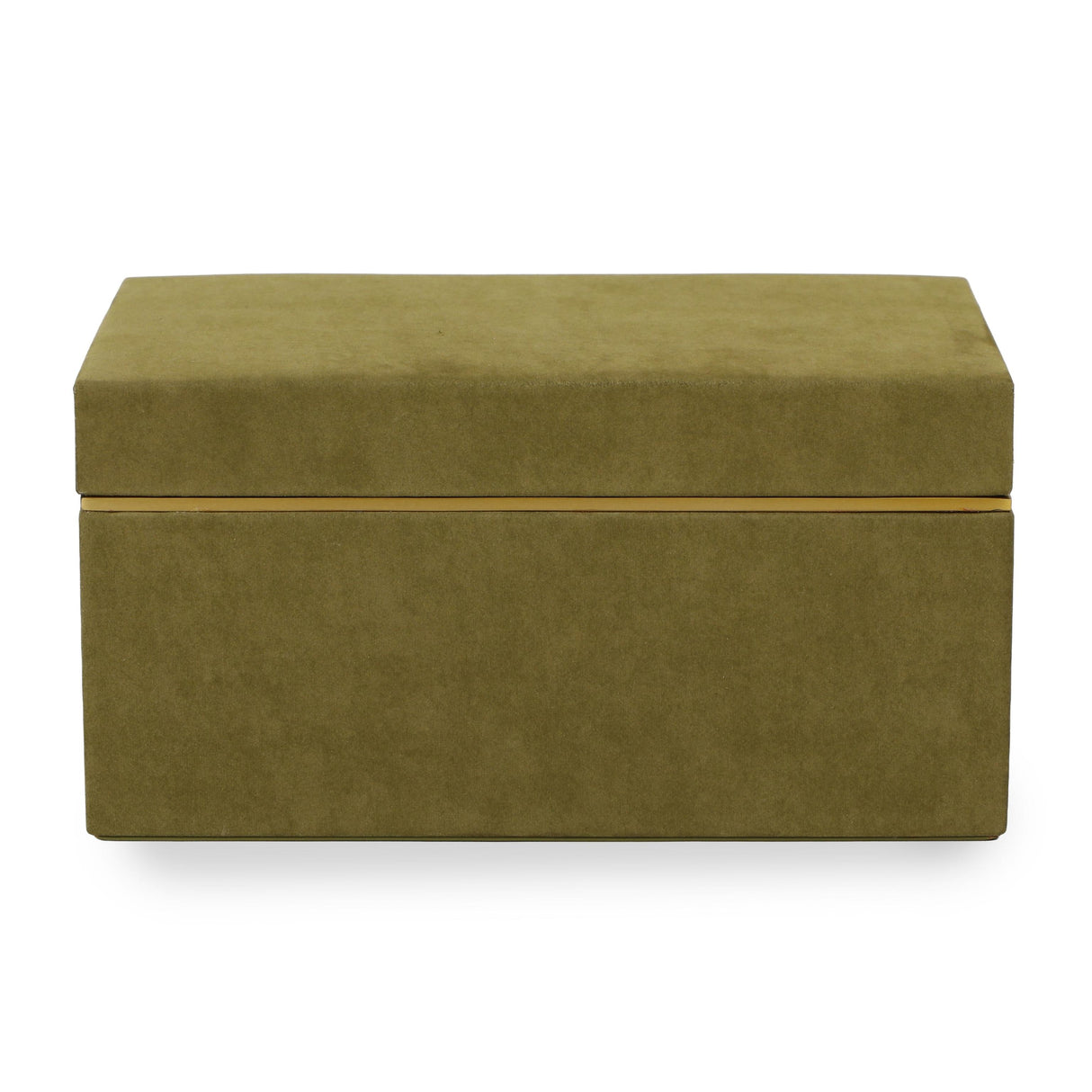TOV Pisa Green Vegan Suede Contract-Grade Storage Box
