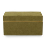 TOV Pisa Green Vegan Suede Contract-Grade Storage Box