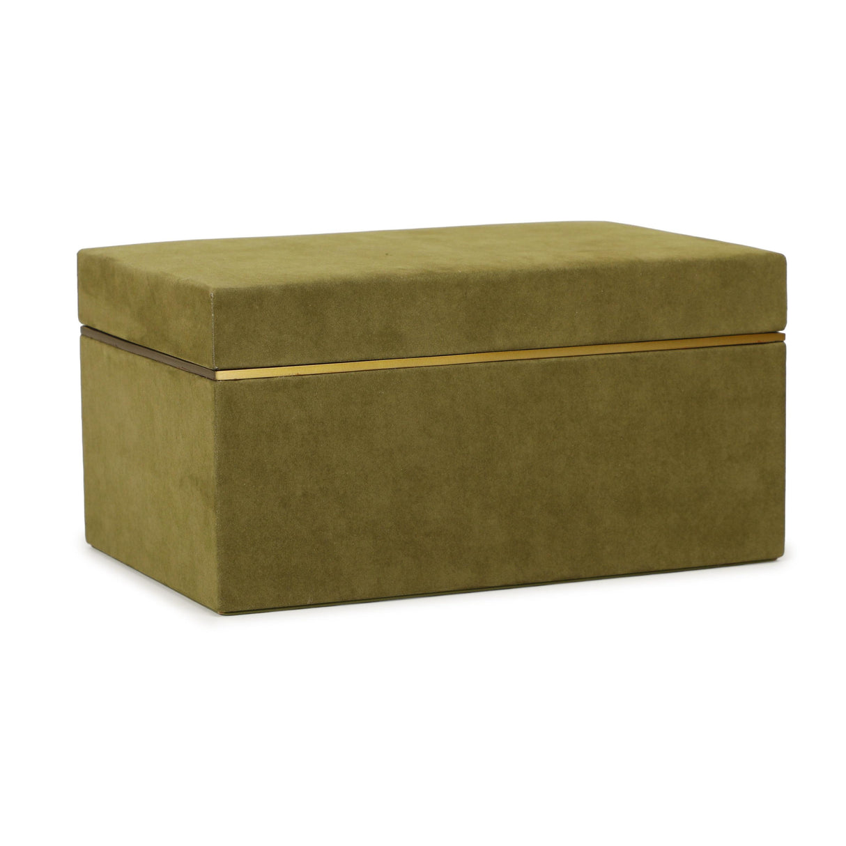 TOV Pisa Green Vegan Suede Contract-Grade Storage Box