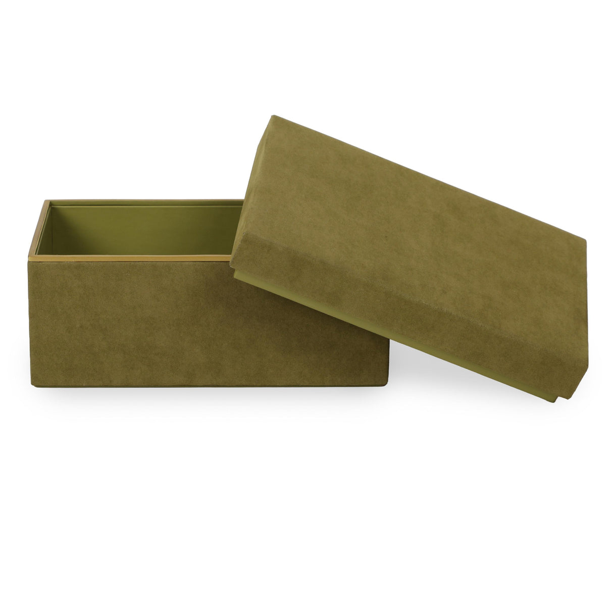 TOV Pisa Green Vegan Suede Contract-Grade Storage Box