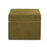 TOV Pisa Green Vegan Suede Contract-Grade Storage Box