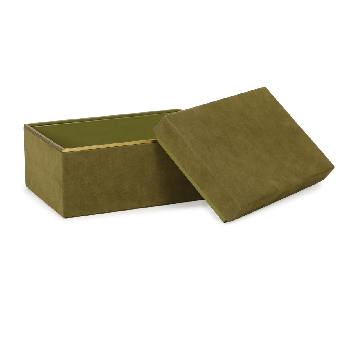TOV Pisa Green Vegan Suede Contract-Grade Storage Box