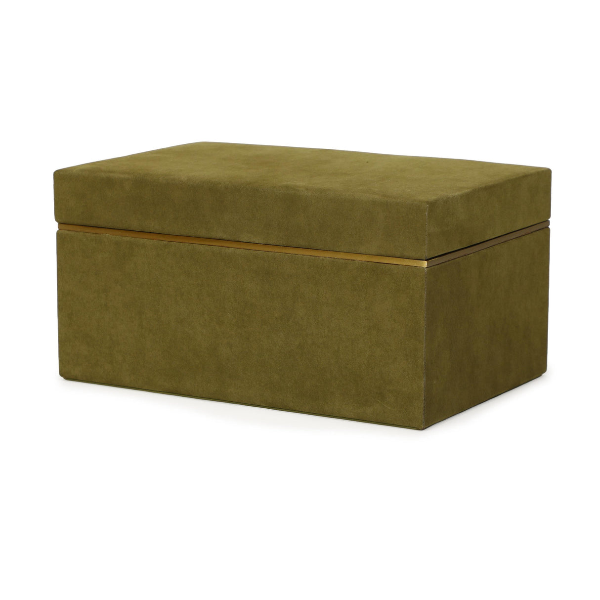 TOV Pisa Green Vegan Suede Contract-Grade Storage Box