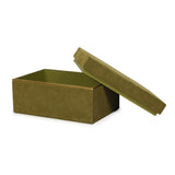 TOV Pisa Green Vegan Suede Contract-Grade Storage Box