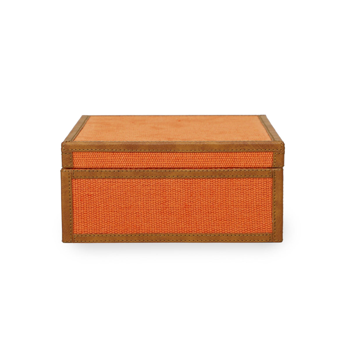 TOV Acre Orange Cotton Jute Contract-Grade Jewelry Box