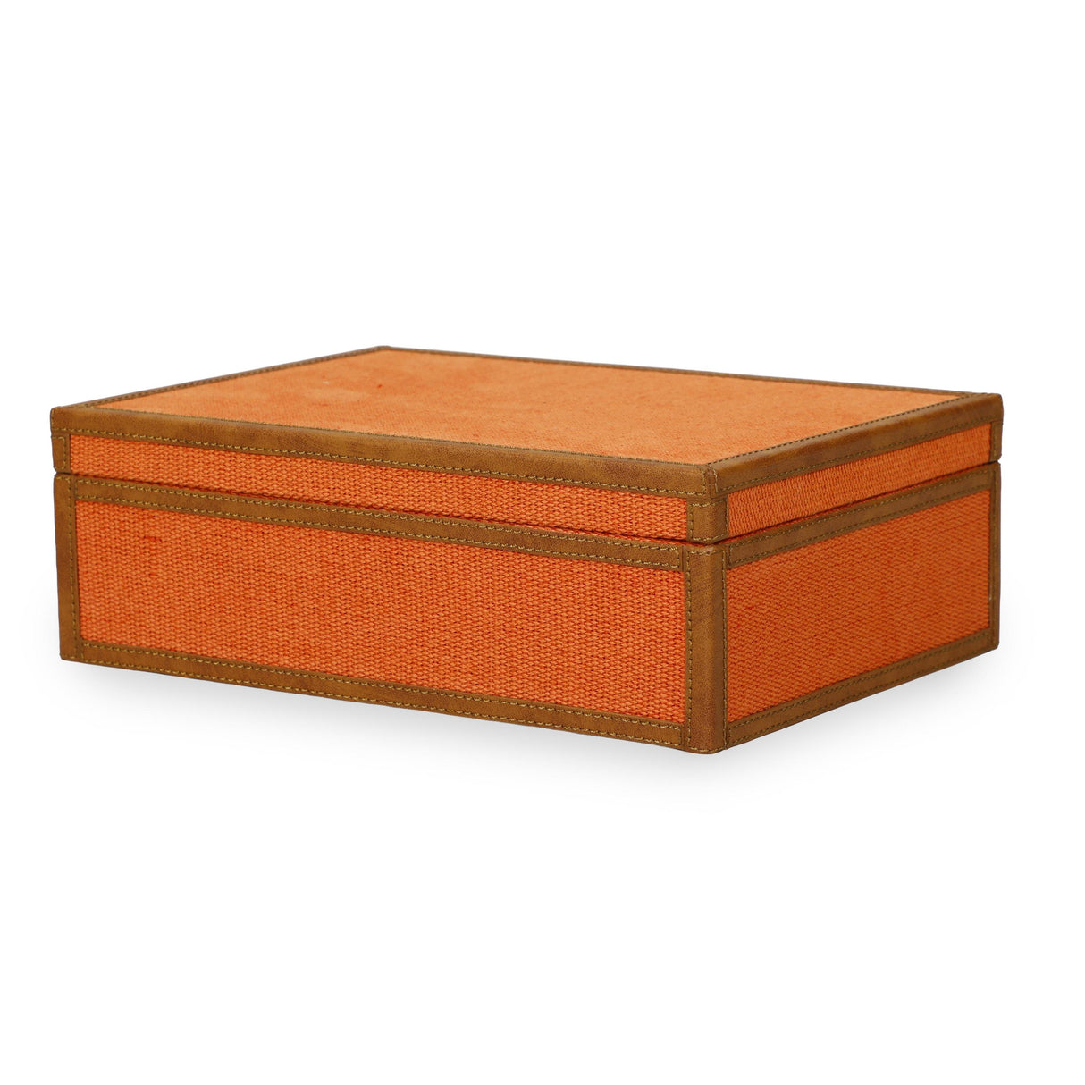 TOV Acre Orange Cotton Jute Contract-Grade Jewelry Box