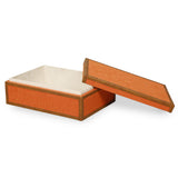 TOV Acre Orange Cotton Jute Contract-Grade Jewelry Box