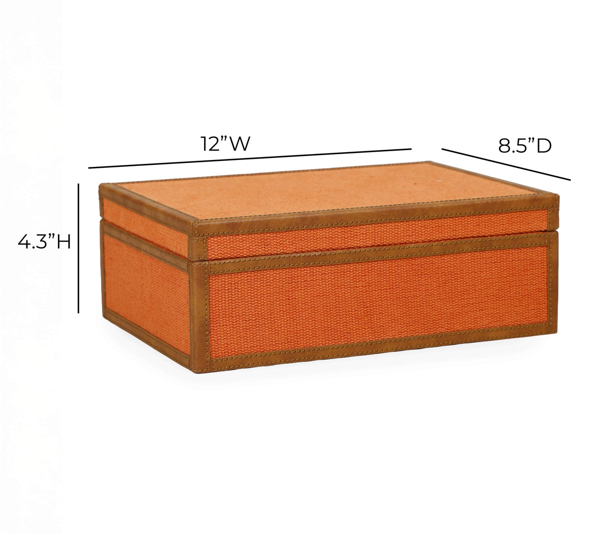 TOV Acre Orange Cotton Jute Contract-Grade Jewelry Box