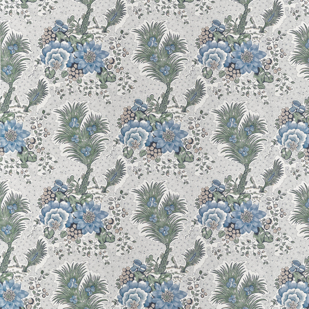 Anna French Drexel Hill Blue And Green Fabric