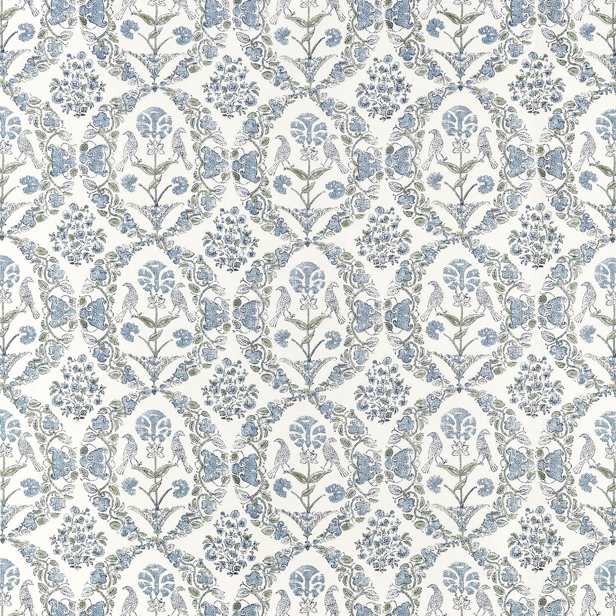 Anna French Paloma Blue And Green Fabric