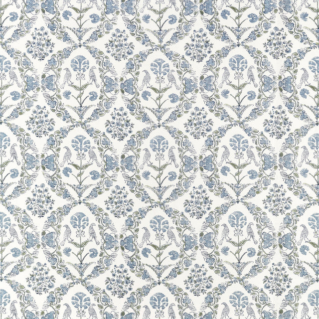 Anna French Paloma Blue And Green Fabric