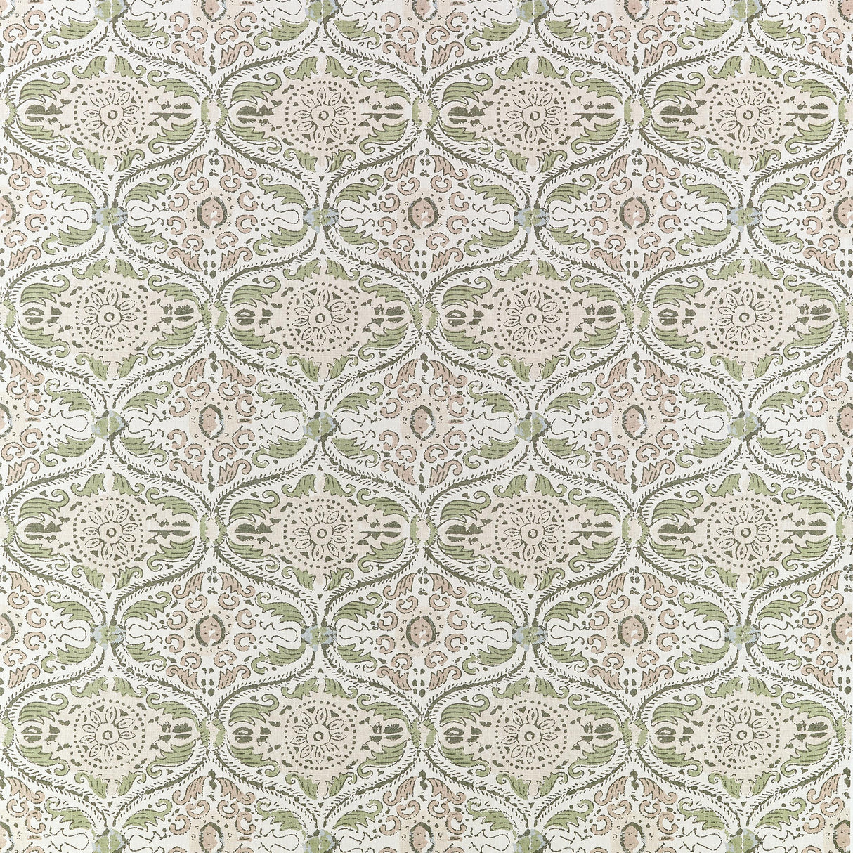 Anna French Cecilia Green And Beige Fabric