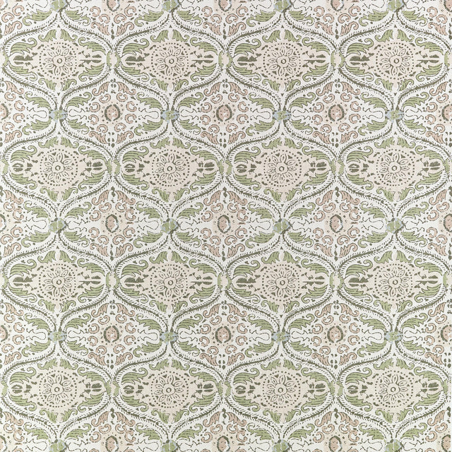 Anna French Cecilia Green And Beige Fabric