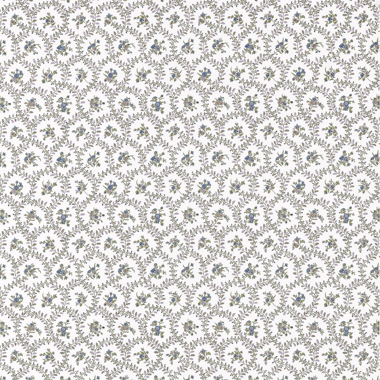 Anna French Juliette Trail Lavender And Blue Fabric