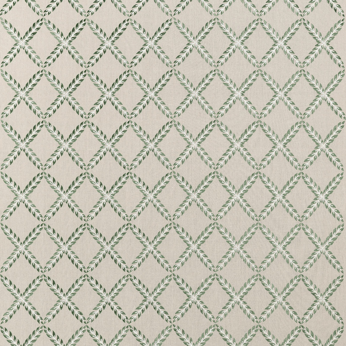 Anna French Halifax Embroidery Green Fabric