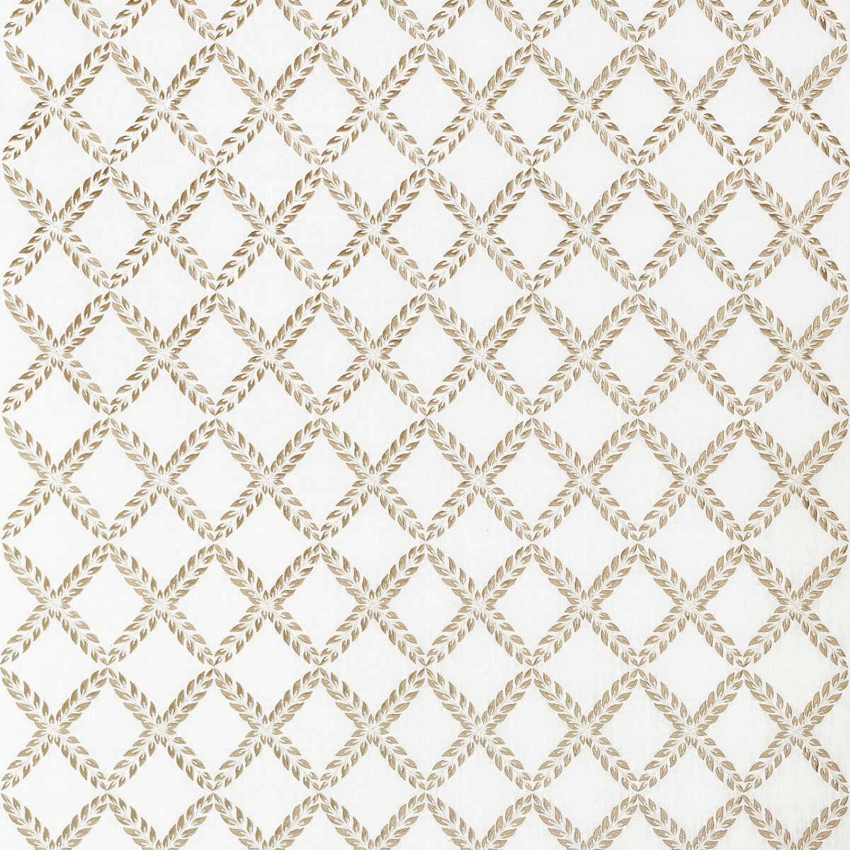 Anna French Halifax Embroidery Beige Fabric