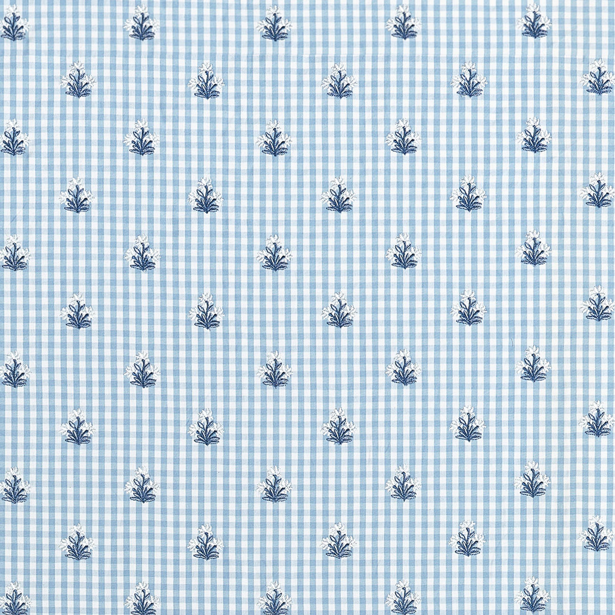 Anna French Sue Belle Embroidery Sky Fabric