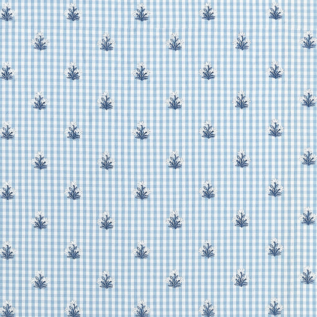Anna French Sue Belle Embroidery Sky Fabric