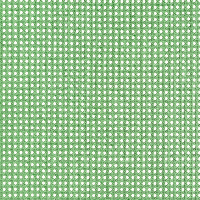 Thibaut Paper Rattan Kelly Green Wallpaper
