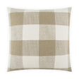 D.V. Kap Home Checked Out Mushroom 24" x 24" Pillow