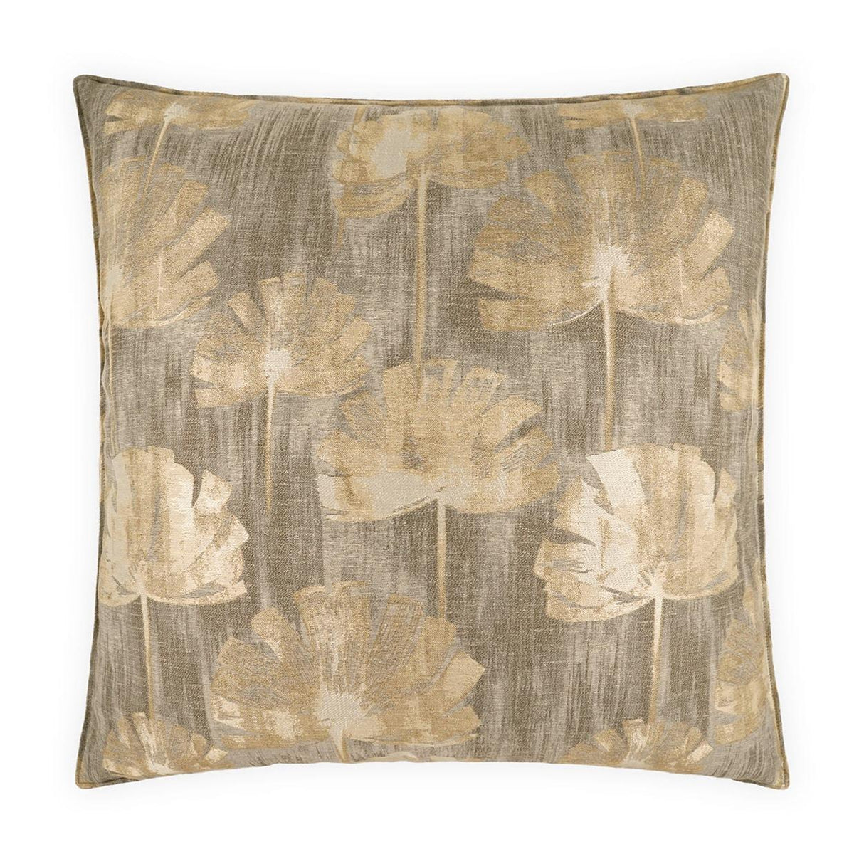 D.V. Kap Home Emberleaf Taupe 24" x 24" Pillow