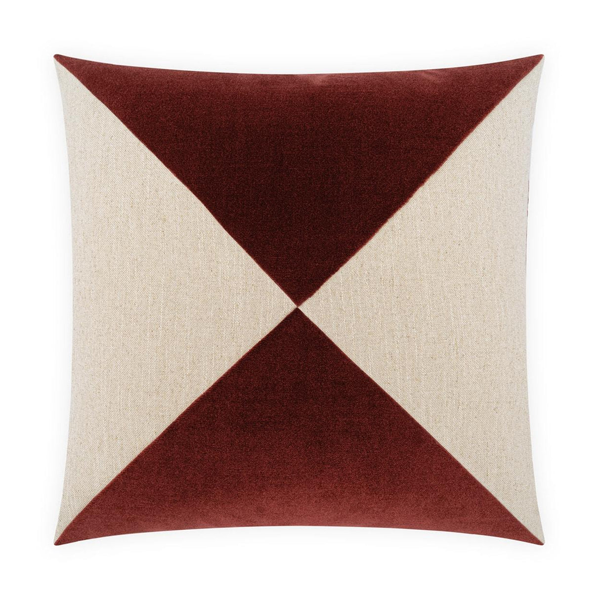 D.V. Kap Home Deveraux Diamond Red Pepper 22" x 22" Pillow