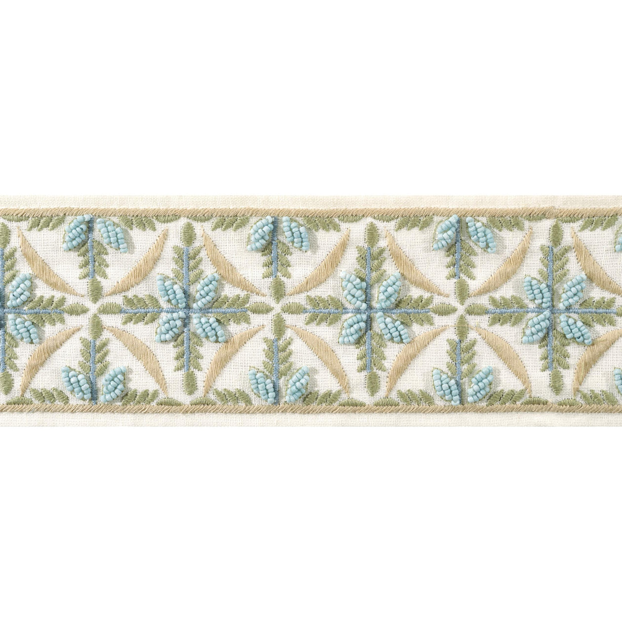 Anna French Leila Tape Aqua And Willow Trim