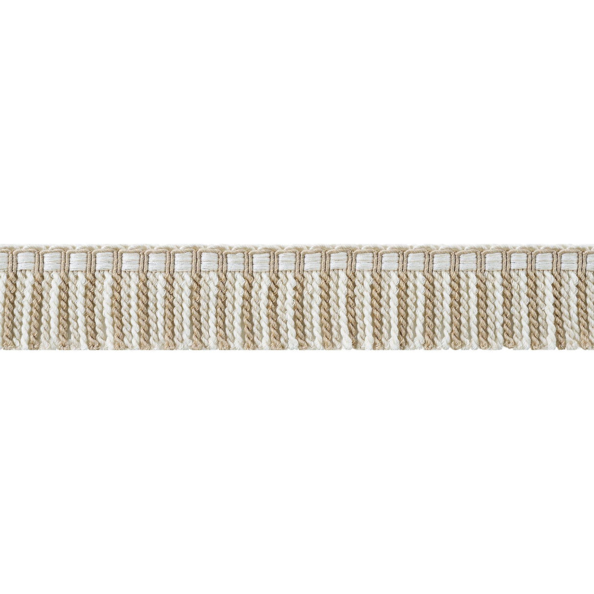 Anna French Esme Fringe Linen And Ivory Trim