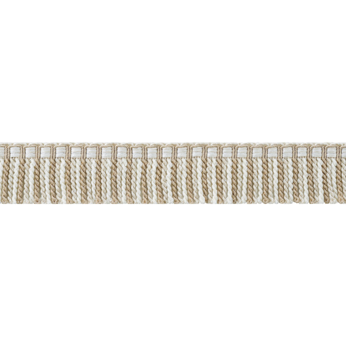Anna French Esme Fringe Linen And Ivory Trim