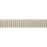 Anna French Esme Fringe Linen And Ivory Trim