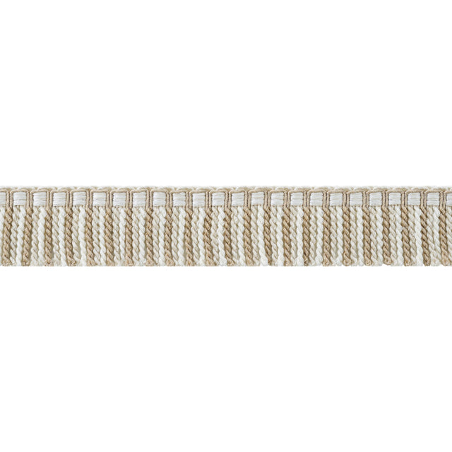 Anna French Esme Fringe Linen And Ivory Trim