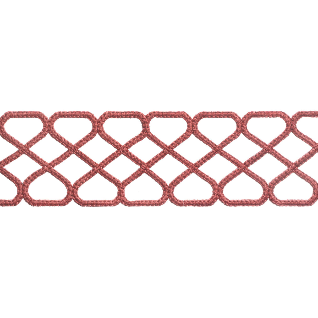 Thibaut Ripley Applique Cranberry Trim
