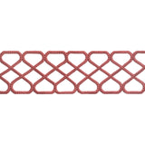 Thibaut Ripley Applique Cranberry Trim