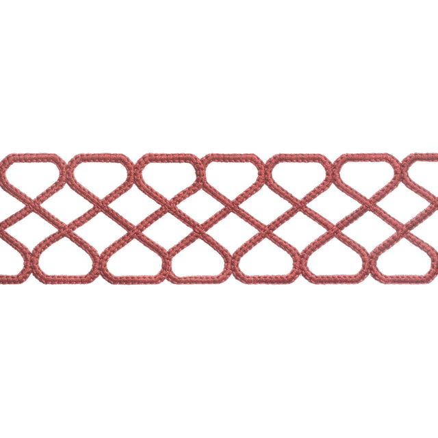 Thibaut Ripley Applique Cranberry Trim