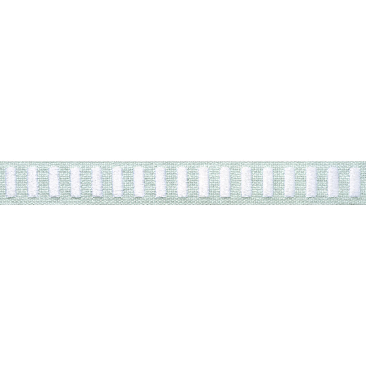 Thibaut Dash Tape White On Mist Trim