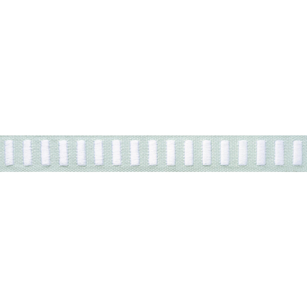 Thibaut Dash Tape White On Mist Trim