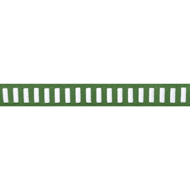 Thibaut Dash Tape White On Kelly Trim