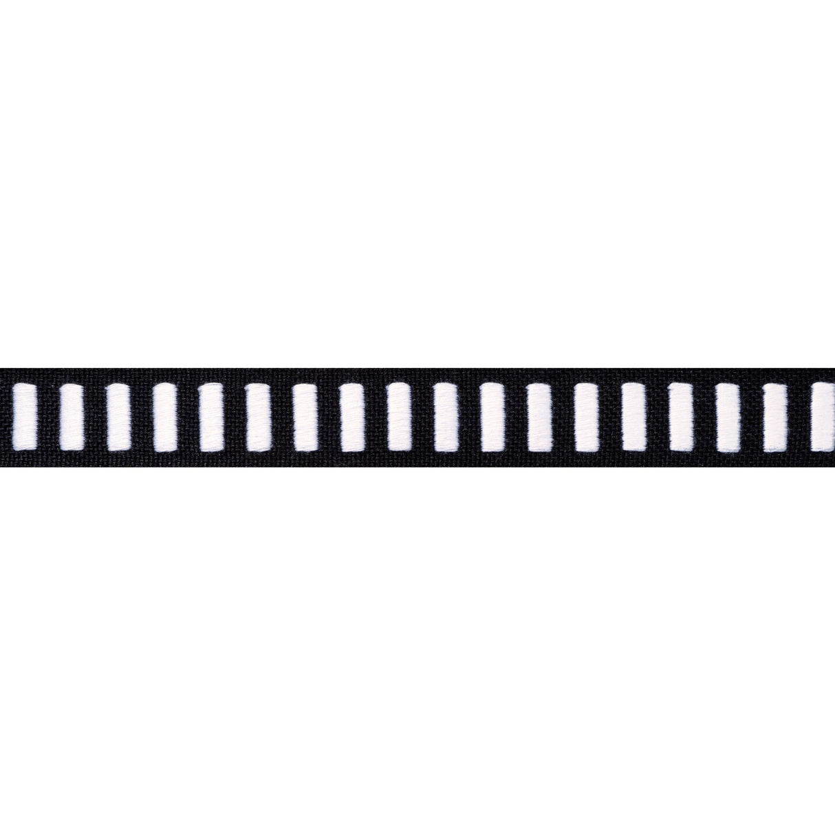 Thibaut Dash Tape White On Onyx Trim