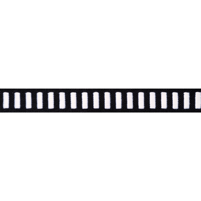 Thibaut Dash Tape White On Onyx Trim