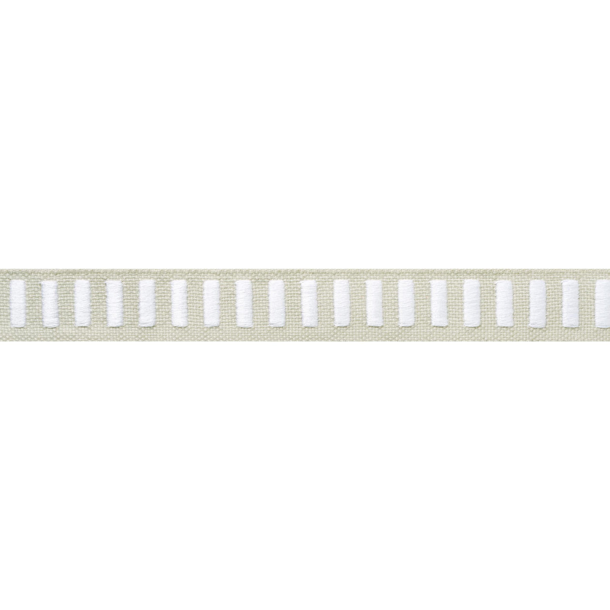 Thibaut Dash Tape White On Linen Trim
