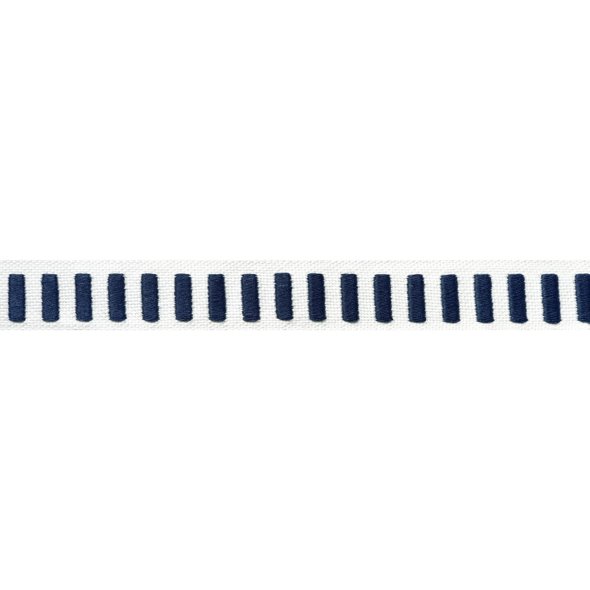 Thibaut Dash Tape Navy On White Trim