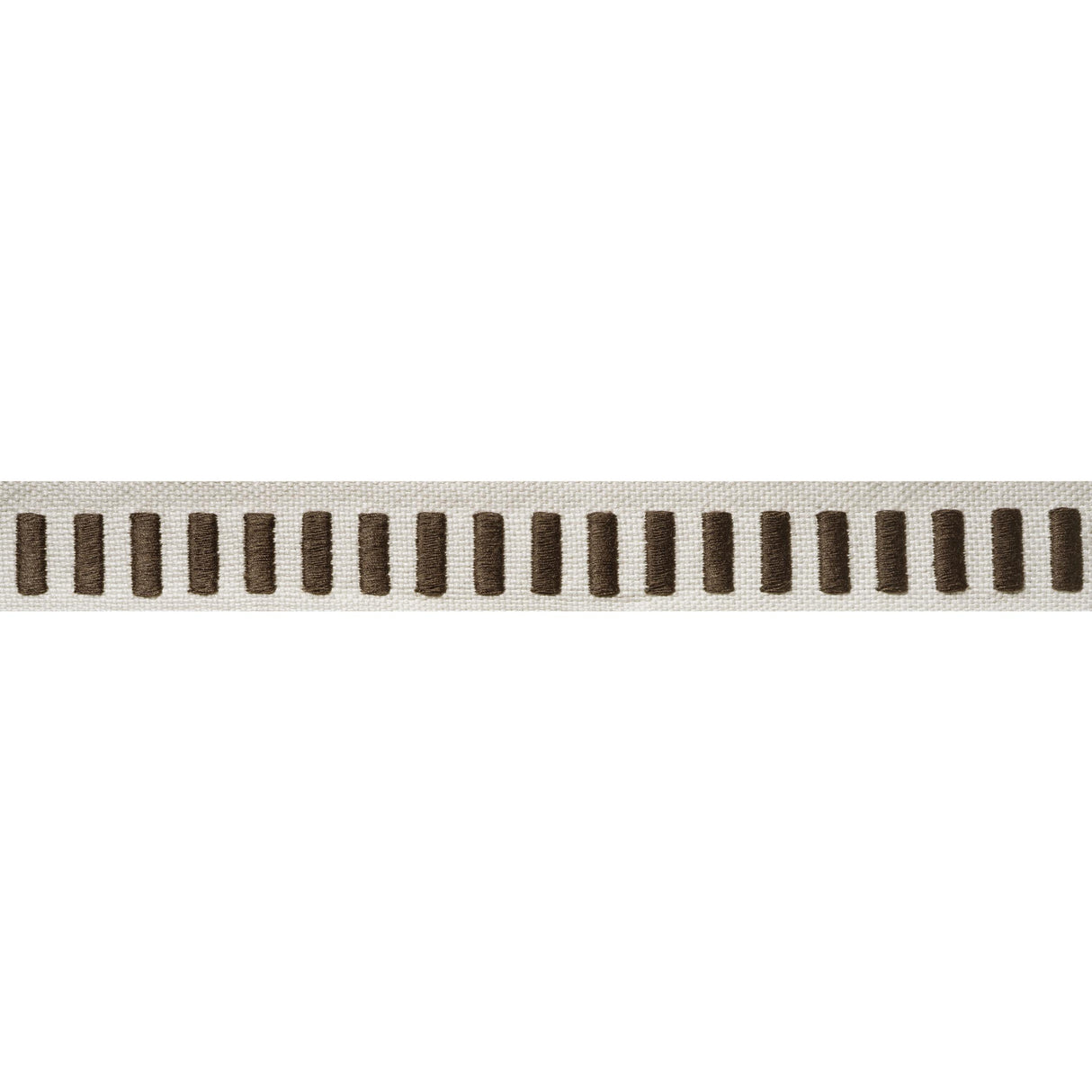 Thibaut Dash Tape Chocolate On Linen Trim