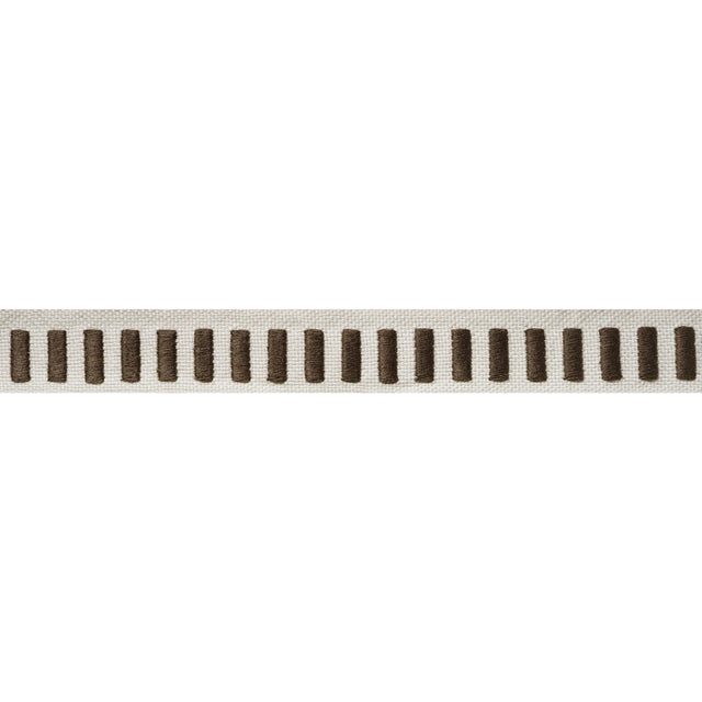 Thibaut Dash Tape Chocolate On Linen Trim